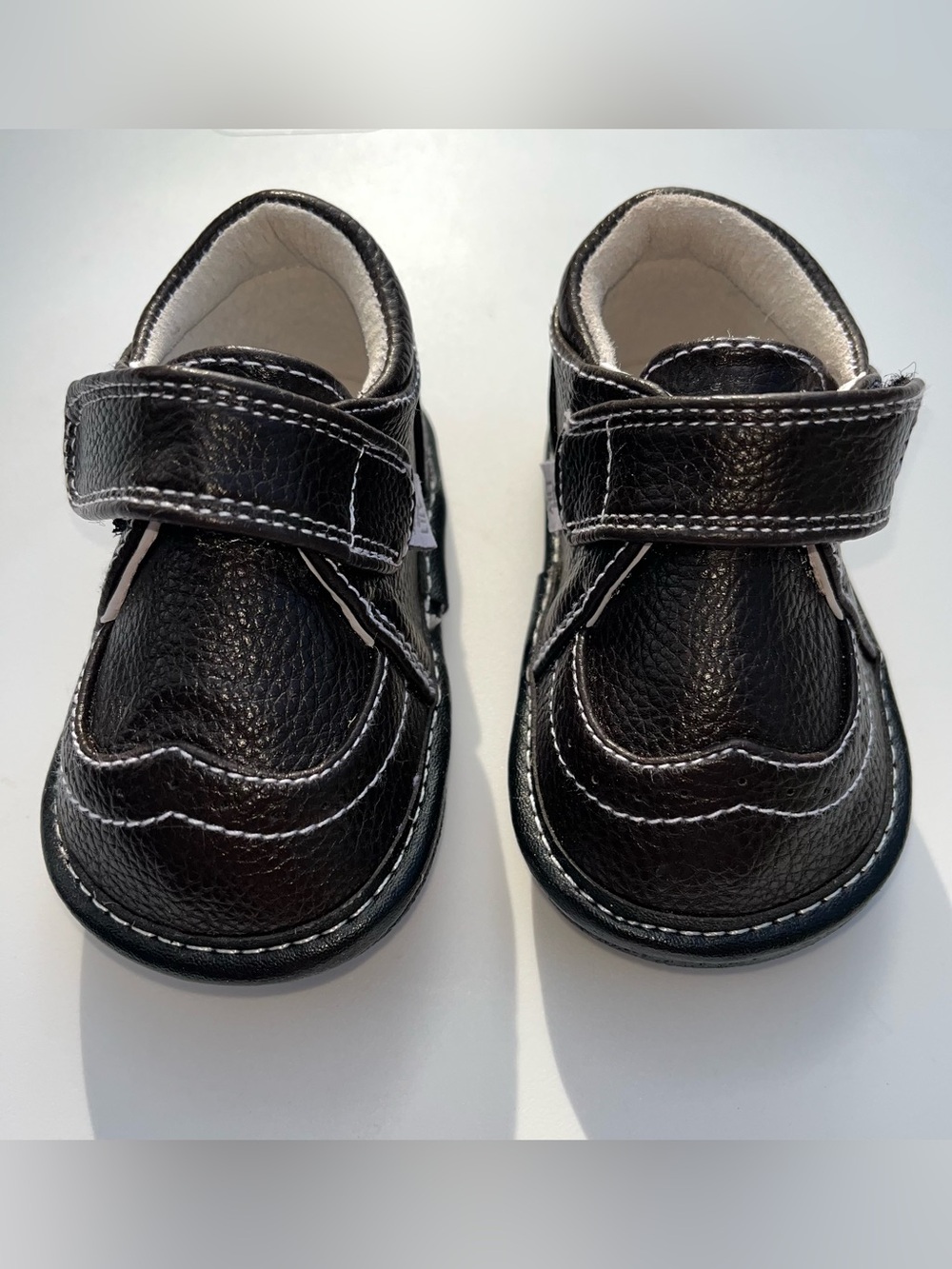 NWOT Jack and Lily Toddler Dark Brown Leather Dress Shoes - Size 3 - 4
